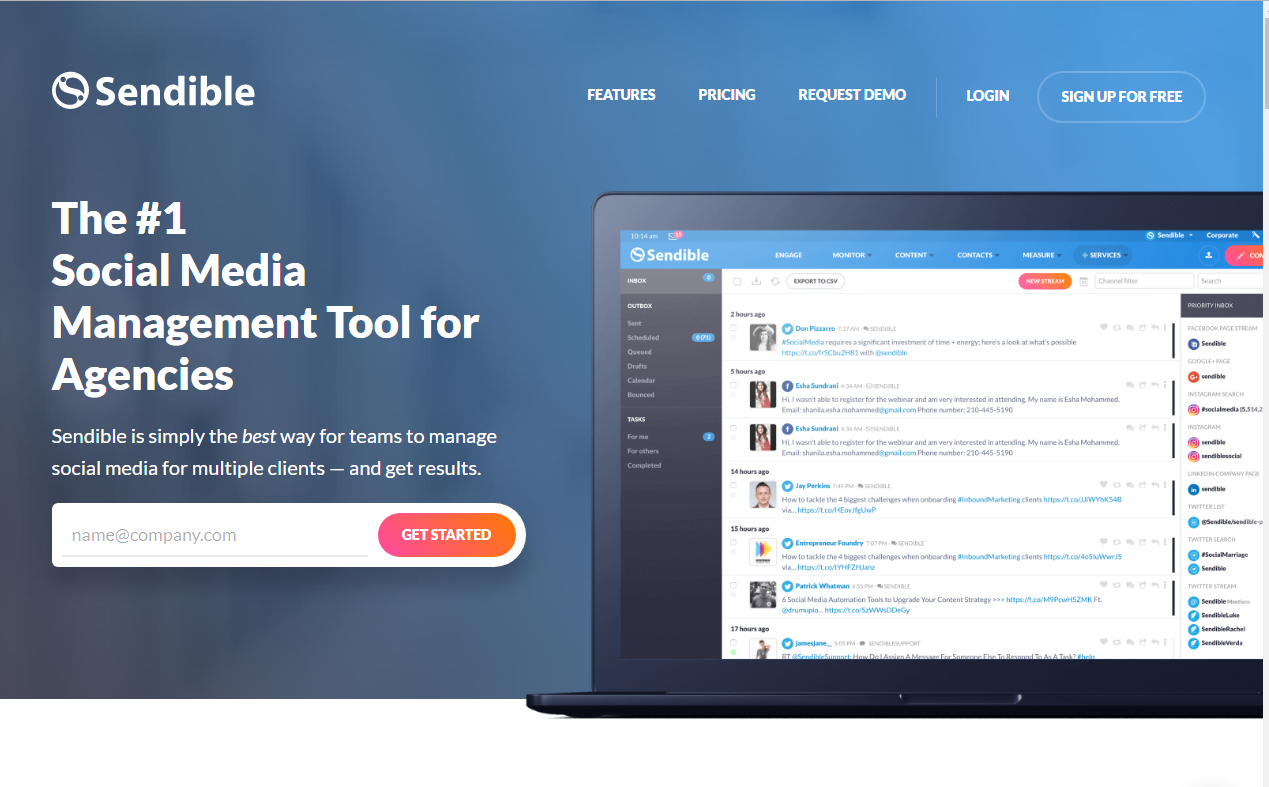 Sendible is simply the best way for teams to manage social media for multiple clients - and get results.