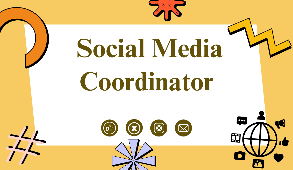 Social Media Coordinator focuses on social platform such as Facebook or Instagram, twitter, linkedin, tiktok and so on.