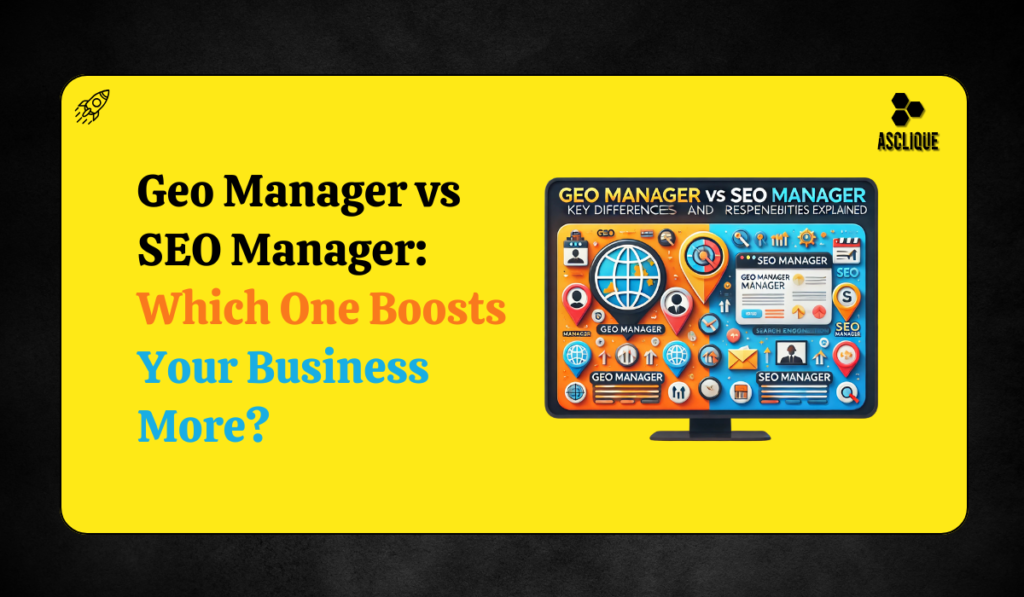 Geo Manager vs SEO Manager