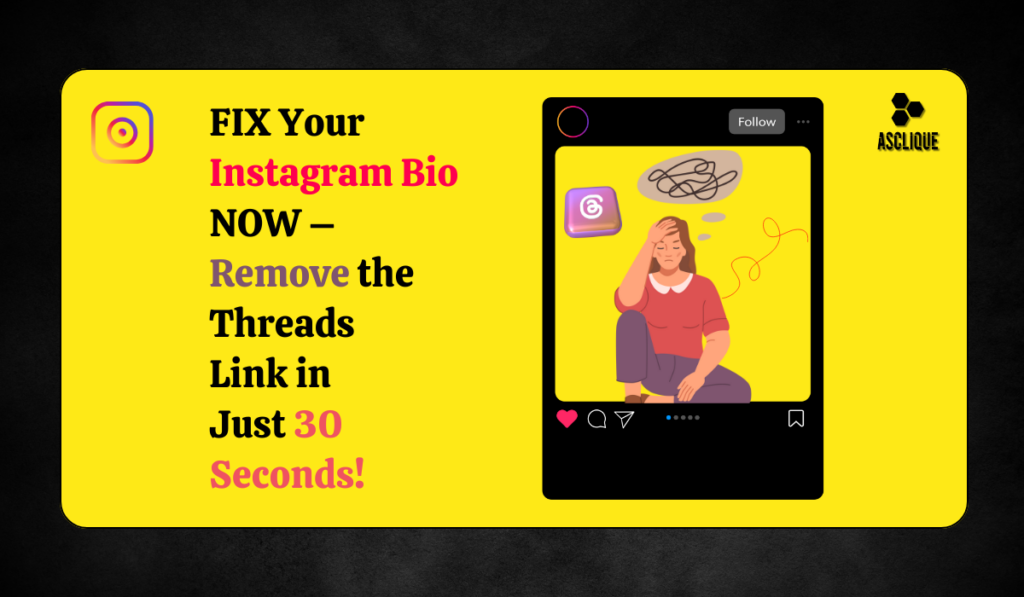 Remove Threads from Instagram bio